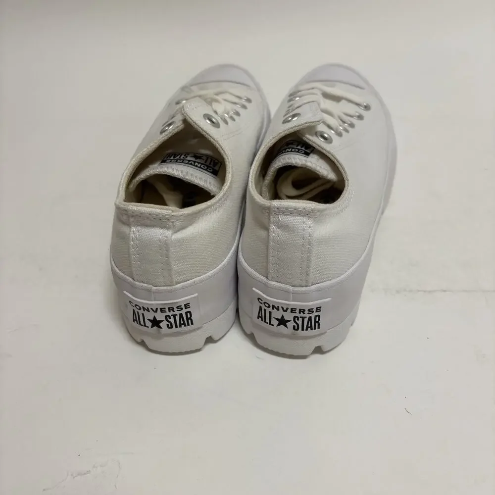 Converse Chuck Taylor All Star Lugged Ox Womens Size 8 White Canvas Sneakers - Picture 3 of 7